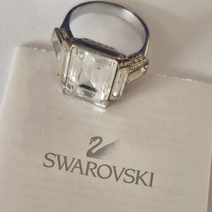 Swarovski Silver Ring with Clear Crystals